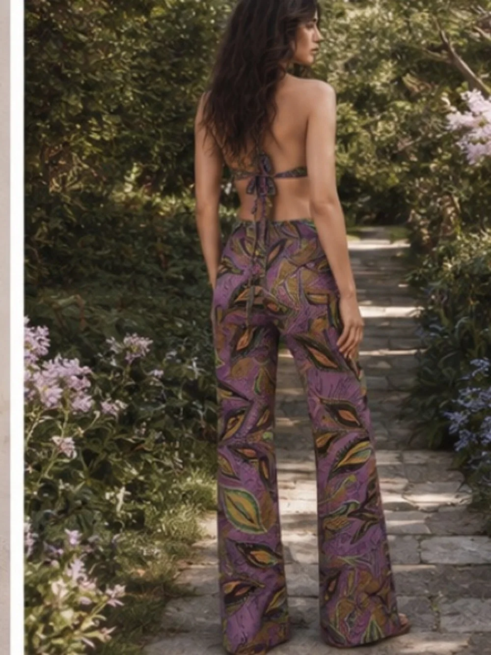Zara linen blend printed set top and pants bloggers fav